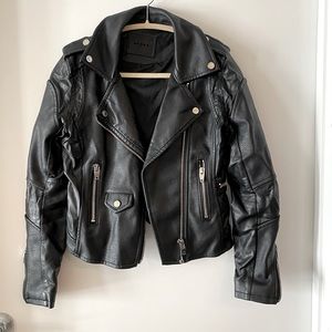 Topshop black faux leather jacket